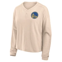 T-shirt à manches longues Fanatics Natural Golden State Warriors Boxed Out Drop Fashion pour femmes