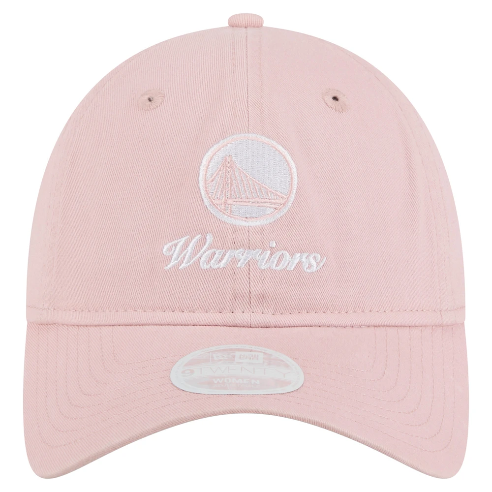 Women's New Era  Pink Golden State Warriors Gameday Preppy 9TWENTY Adjustable Hat