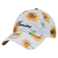 Women's New Era  White Golden State Warriors Adventure Flower 9TWENTY Adjustable Hat