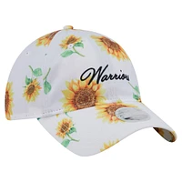 Women's New Era  White Golden State Warriors Adventure Flower 9TWENTY Adjustable Hat