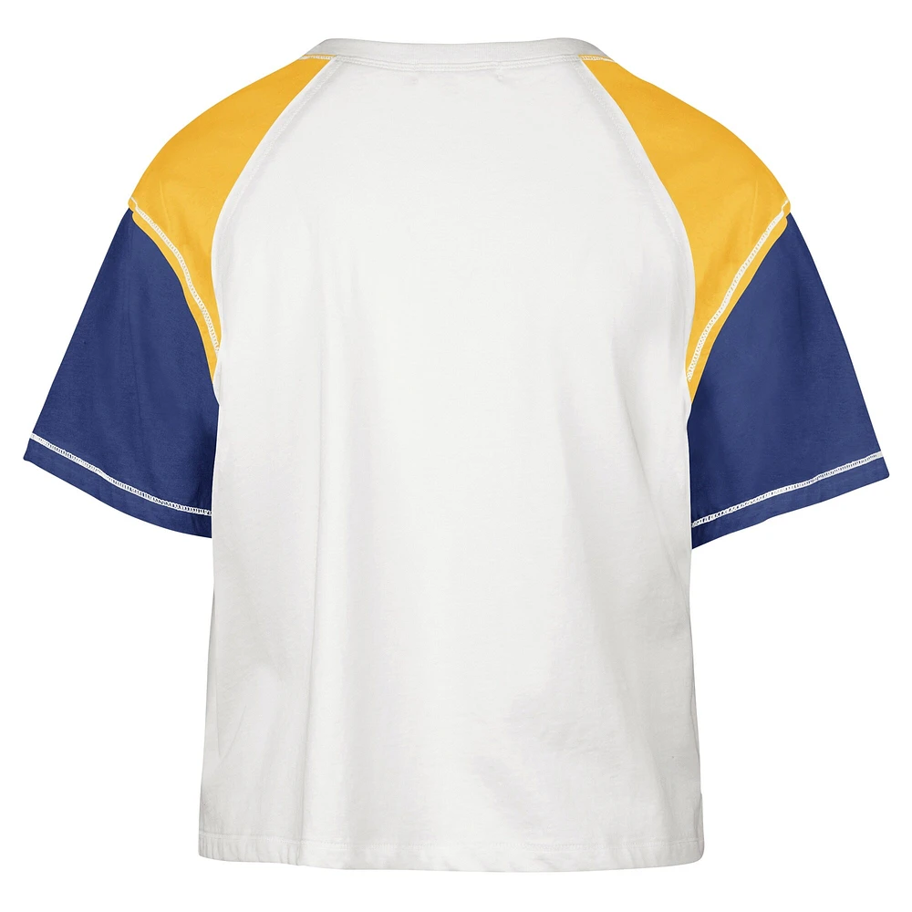 T-shirt court '47 crème Golden State Warriors Premier Raglan pour femmes