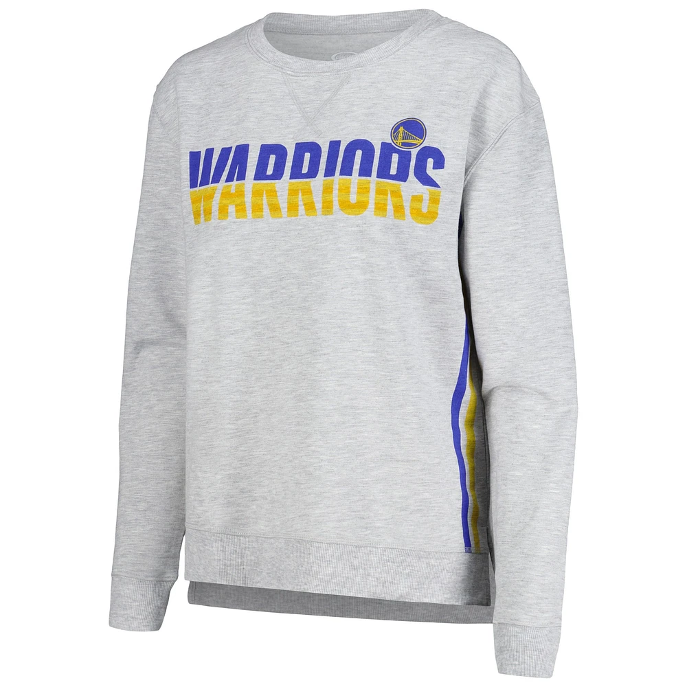 Ensemble de nuit Concepts Sport pour femmes, t-shirt et short à manches longues en cèdre des Golden State Warriors, gris