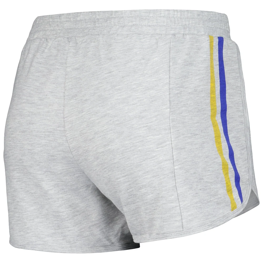 Ensemble de nuit Concepts Sport pour femmes, t-shirt et short à manches longues en cèdre des Golden State Warriors, gris