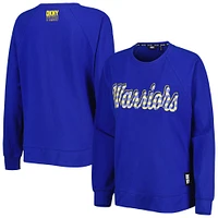 Sweat-shirt à manches raglan DKNY Sport Royal Golden State Warriors Regina pour femme