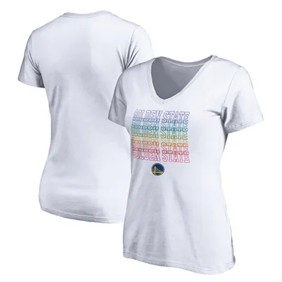 Golden State Warriors Fanatics Branded Women's Team City Pride V-Neck T-Shirt - White