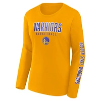 Women's Fanatics Gold Golden State Warriors Top Baller Long Sleeve T-Shirt