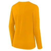 Women's Fanatics Gold Golden State Warriors Top Baller Long Sleeve T-Shirt