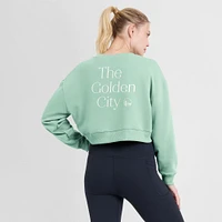 Sweat-shirt court Fanatics Mint Golden State Warriors Studio Tri-Blend pour femme
