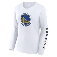 Women's Fanatics White Golden State Warriors Long Sleeve T-Shirt