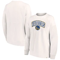 Sweat-shirt à motif léopard ton sur Fanatics pour femmes, blanc, Golden State Warriors