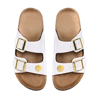 Women's FOCO Golden State Warriors Double-Buckle Sandals