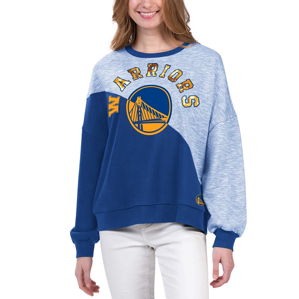 Sweat-shirt fendu G-III 4Her par Carl Banks Royal Golden State Warriors Benches pour femmes