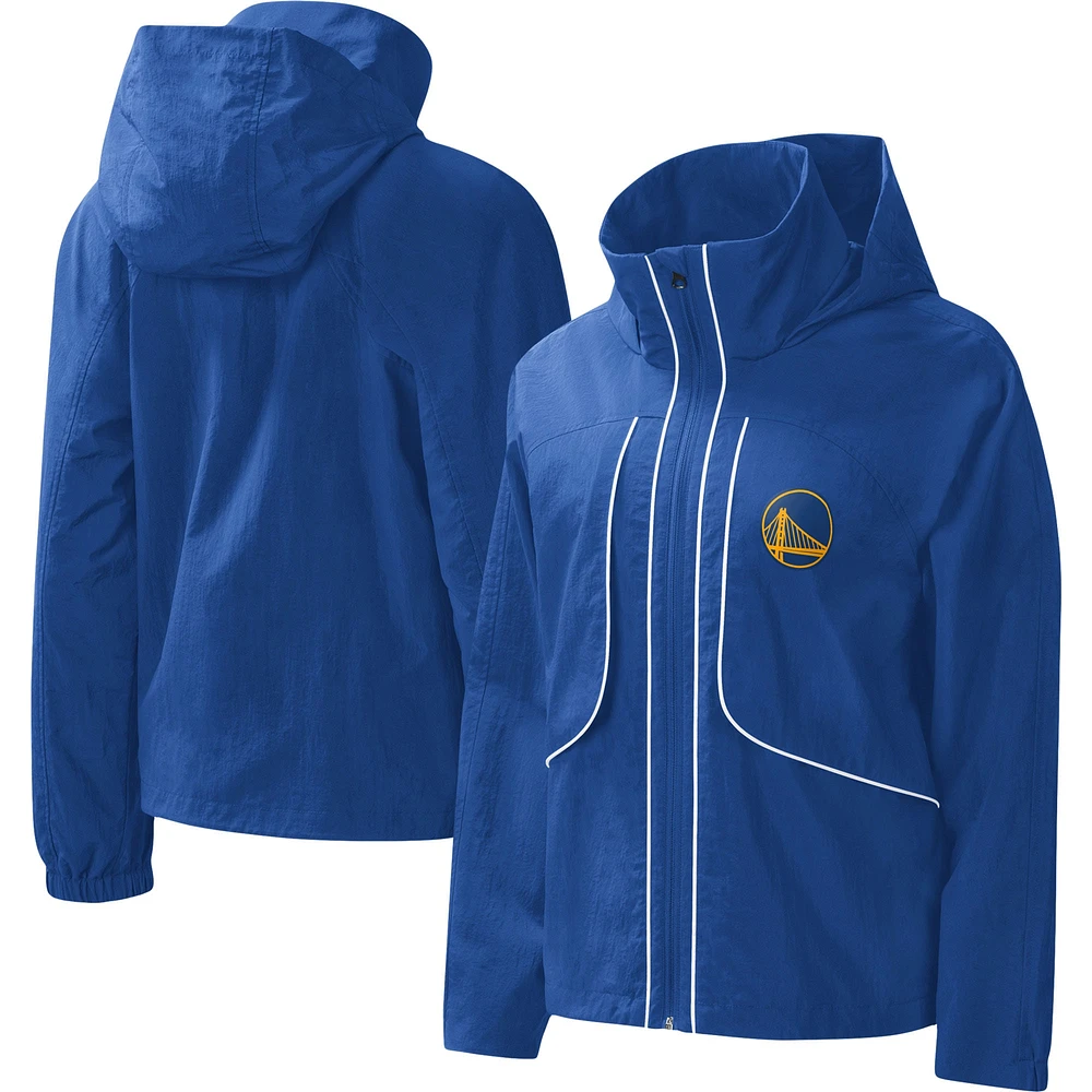 Sweat à capuche entièrement zippé pour femme G-III 4Her by Carl Banks Royal Golden State Warriors Last Shot