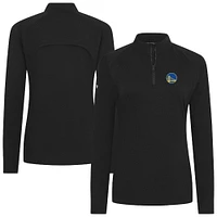 Haut noir à fermeture éclair quart de tour Flex Insignia 2.0 pour femme des Golden State Warriors Levelwear