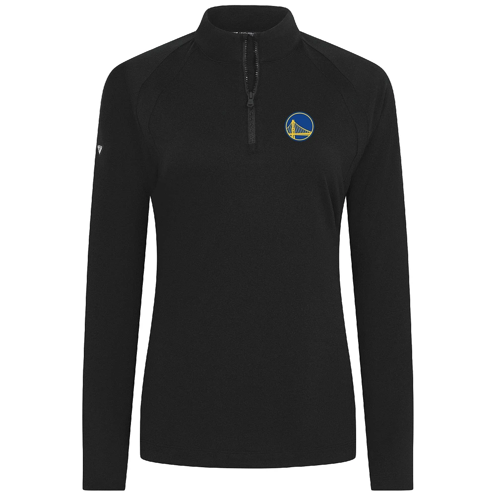 Haut noir à fermeture éclair quart de tour Flex Insignia 2.0 pour femme des Golden State Warriors Levelwear