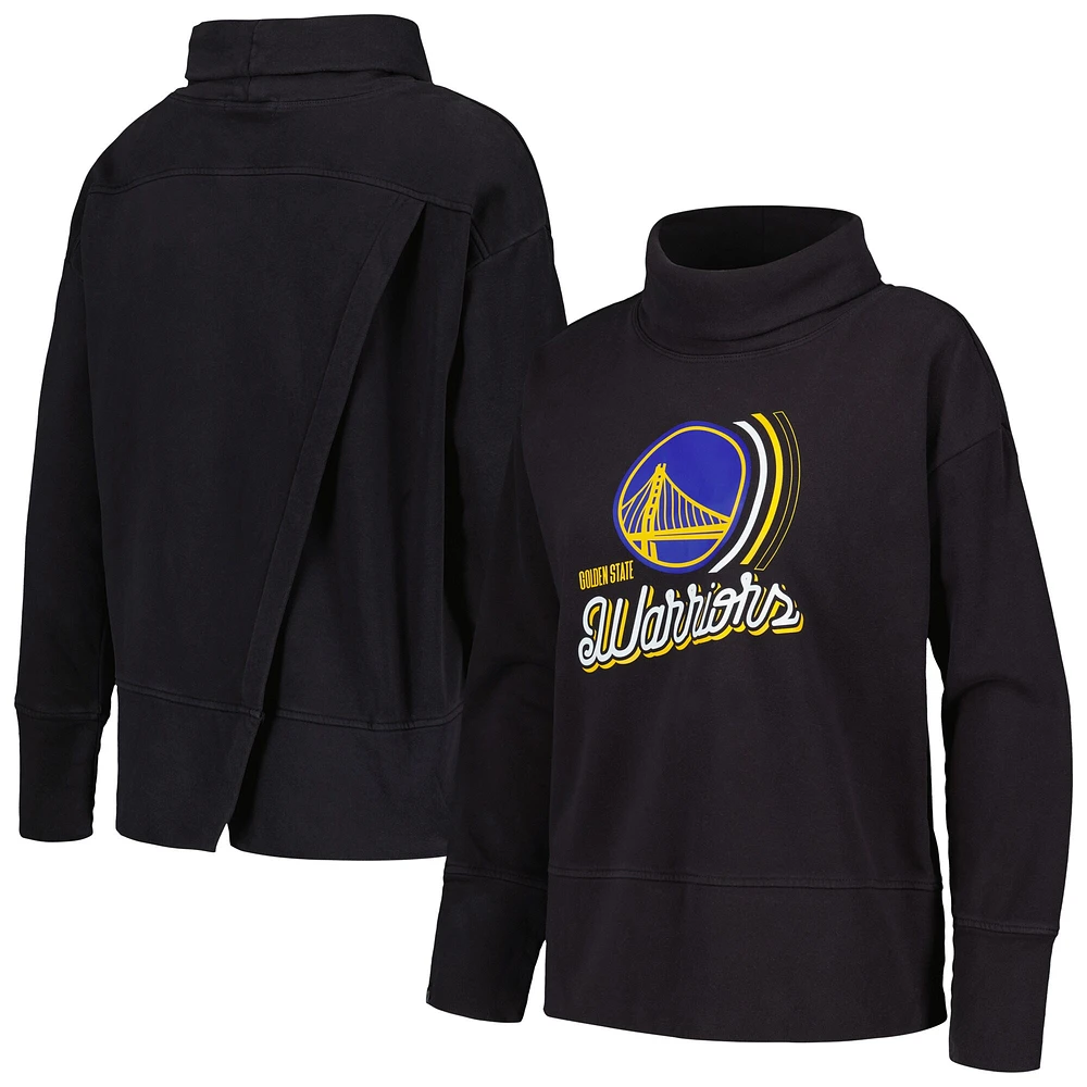 Sweat-shirt noir Levelwear Golden State Warriors Sunset pour femmes