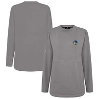 Women's Levelwear Gray Golden State Warriors Beaudry Pullover Sweatshirt