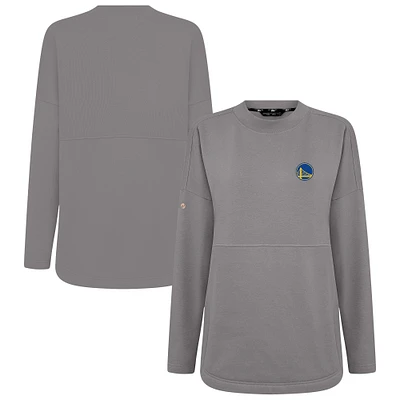 Women's Levelwear Gray Golden State Warriors Beaudry Pullover Sweatshirt