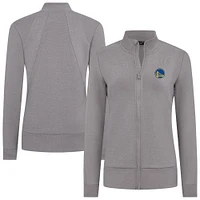 Women's Levelwear Gray Golden State Warriors Shine Full-Zip Jacket