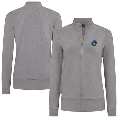 Women's Levelwear Gray Golden State Warriors Shine Full-Zip Jacket
