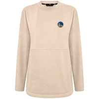 Women's Levelwear Khaki Golden State Warriors Beaudry Pullover Sweatshirt