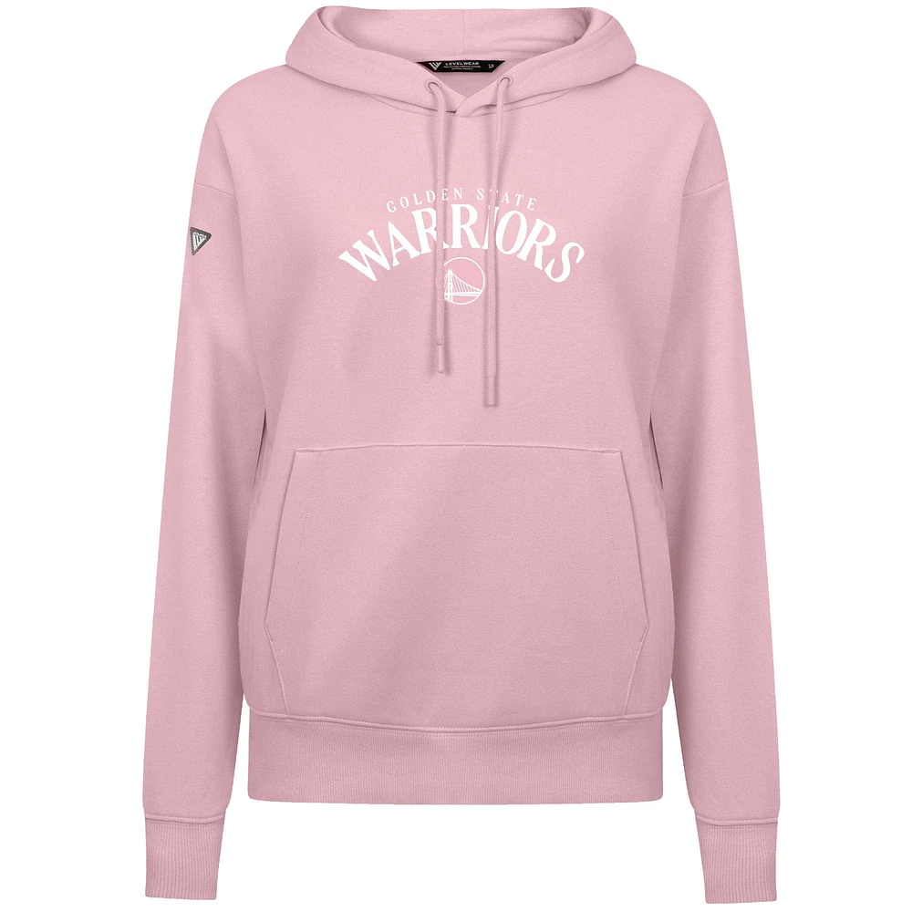 Women's Levelwear  Light Pink Golden State Warriors Mother's Day Adorn Arched Pullover Hoodie