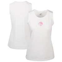 Débardeur blanc pour femme Levelwear Golden State Warriors avec logo Macy Core la fête des mères