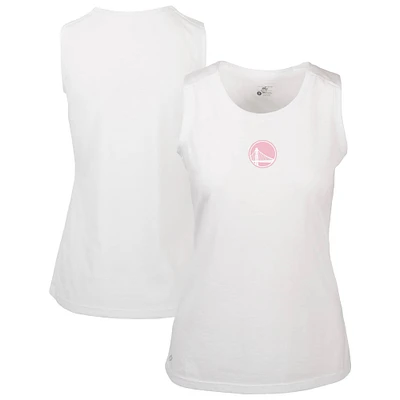 Débardeur blanc pour femme Levelwear Golden State Warriors avec logo Macy Core la fête des mères