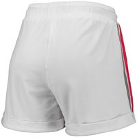 Women's Lusso White/Pink Golden State Warriors Melody Cuffed Tri-Blend Shorts