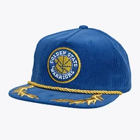 Women's Mitchell & Ness x DANNIJO Royal Golden State Warriors Deadstock Cord Snapback Hat