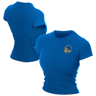 T-shirt court Baby Doll bleu pour femme Golden State Warriors Leisure Collection New Era