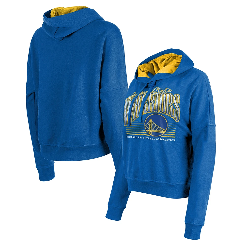 Sweat à capuche boxy Royal Golden State Warriors de New Era pour femme