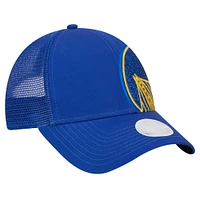 Casquette réglable 9FORTY avec logo scintillant des Royal Golden State Warriors Game Day New Era pour femme