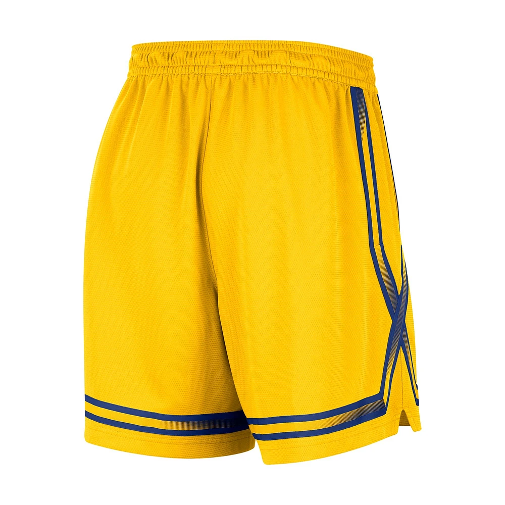 Women's Nike Gold Golden State Warriors Courtside Fly Crossover Performance Short