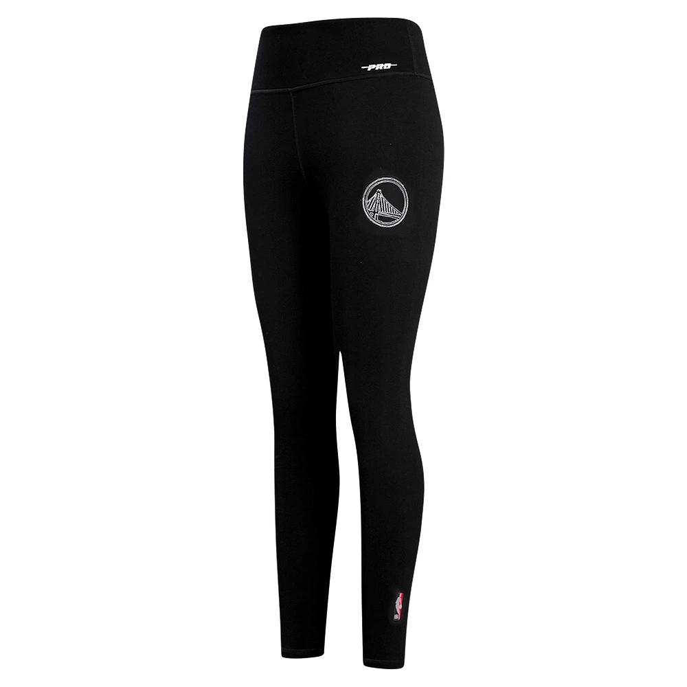 Women's Pro Standard Black Golden State Warriors Paint the City Tri-Blend Jersey Leggings