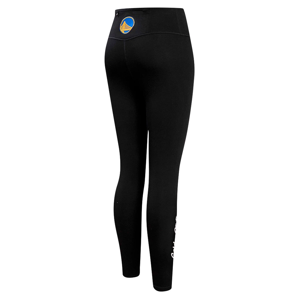 Women's Pro Standard Black Golden State Warriors Paint the City Tri-Blend Jersey Leggings