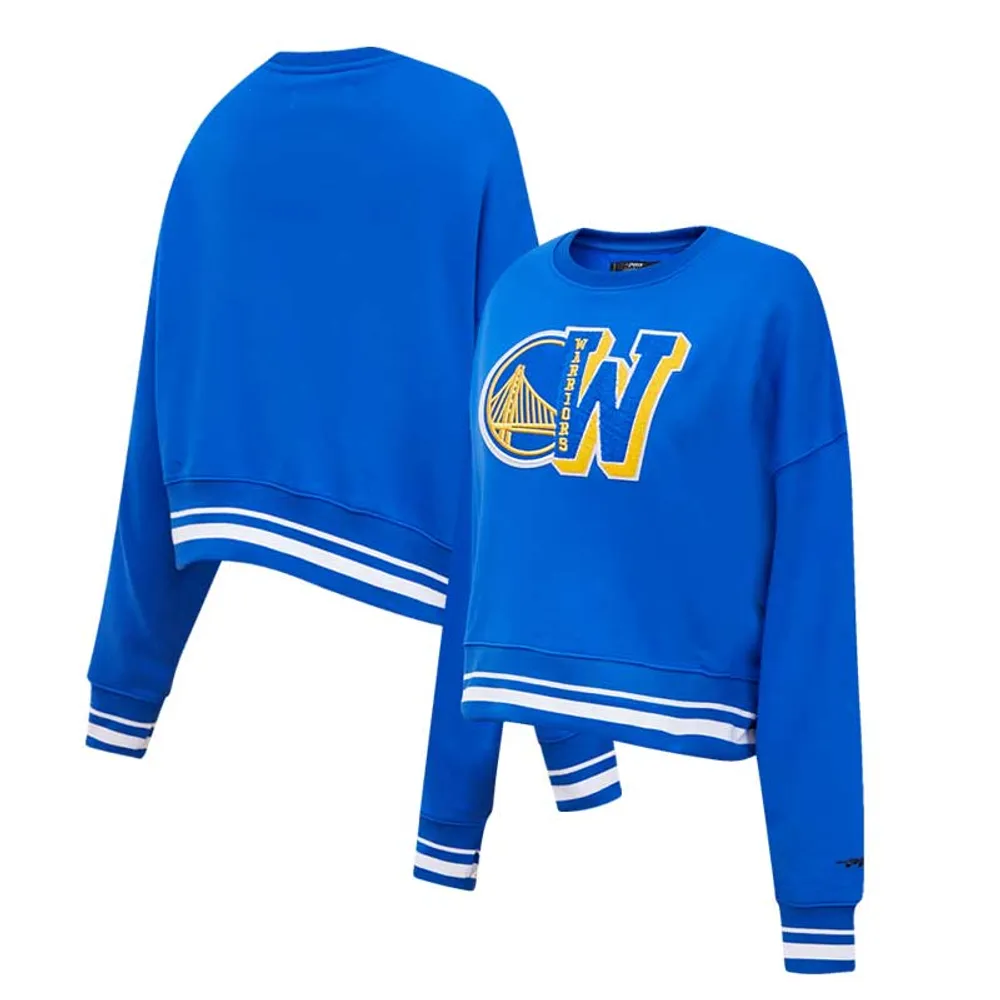 Lids Golden State Warriors Pro Standard Women's Mash Up Pullover Sweatshirt  - Royal
