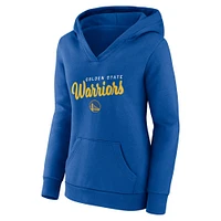Sweat à capuche col en V pour femme Royal Golden State Warriors Triumphant