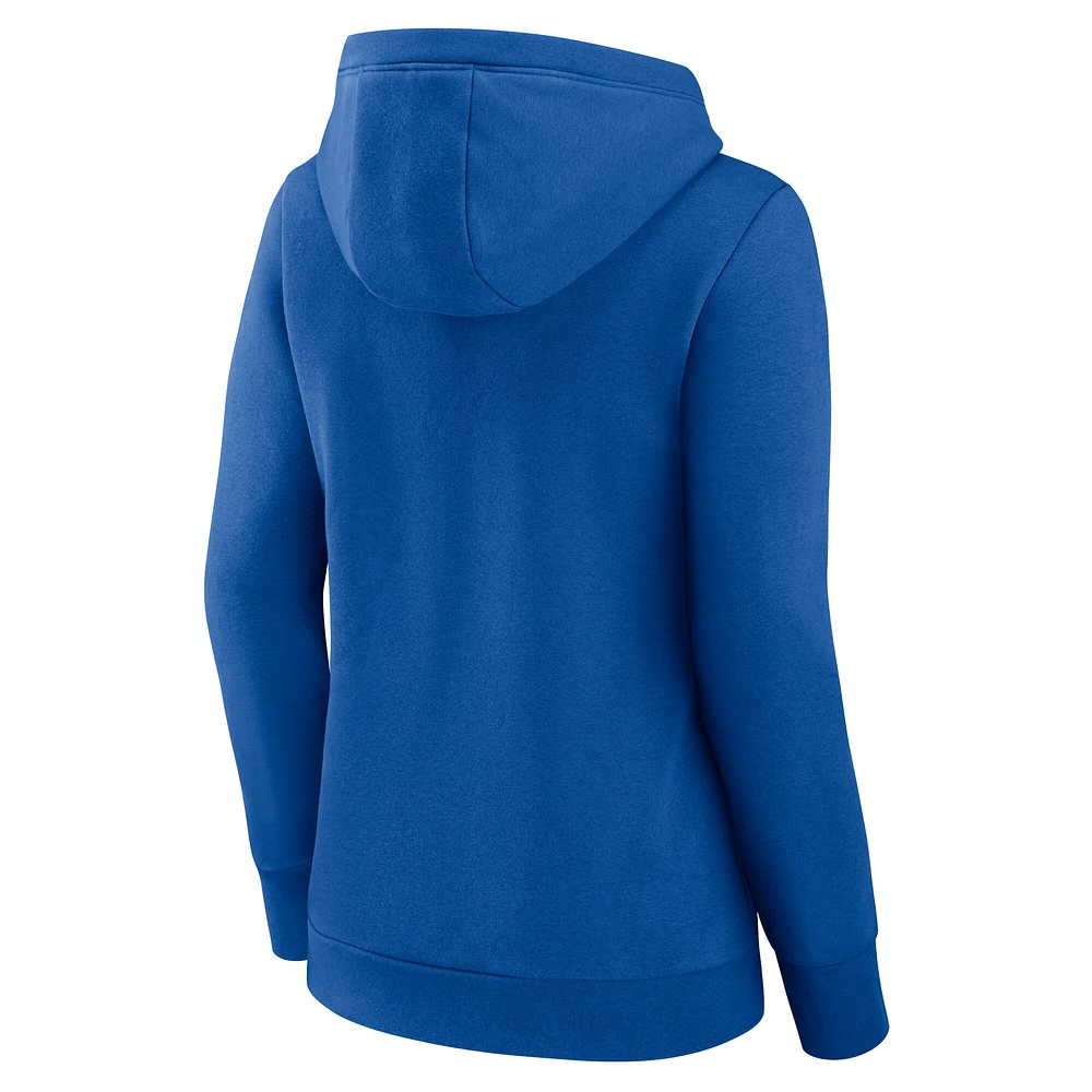 Sweat à capuche col en V pour femme Royal Golden State Warriors Triumphant