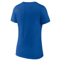 Women's  Royal Golden State Warriors Unrivaled V-Neck T-Shirt