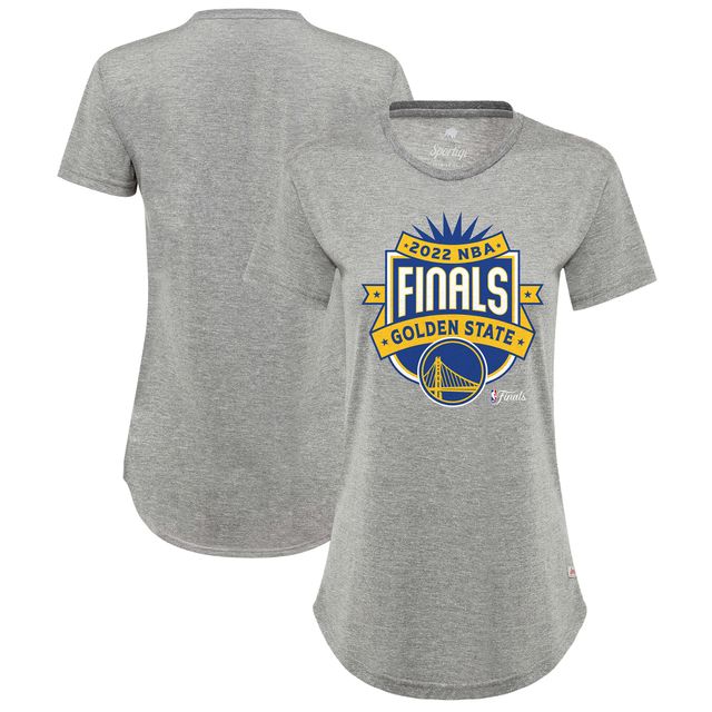 T-shirt Phoebe des Golden State Warriors 2022 NBA Finals Crest Sportiqe pour femme, gris