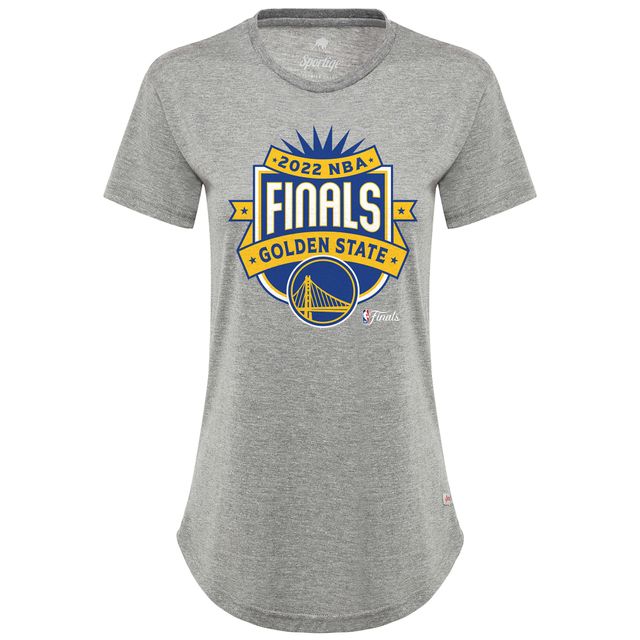 T-shirt Phoebe des Golden State Warriors 2022 NBA Finals Crest Sportiqe pour femme, gris