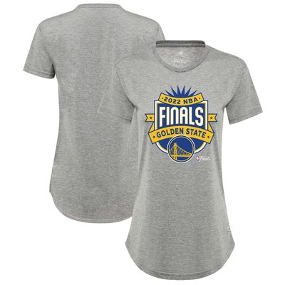 Women's Sportiqe Gray Golden State Warriors 2022 NBA Finals Crest Phoebe T-Shirt