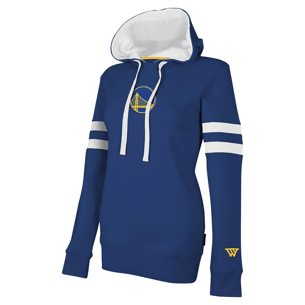 Women's Stadium Essentials Royal Golden State Warriors Road Game Pullover Hoodie