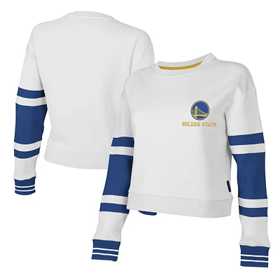 Sweat-shirt court Stadium Essentials blanc Golden State Warriors Scrimmage pour femmes