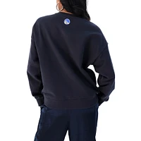 Women's Terez Black Golden State Warriors Gemstone Logo Pullover Sweatshirt