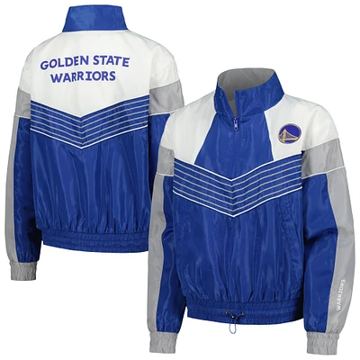 Veste de survêtement à demi-zip The Wild Collective Royal Golden State Warriors Courtside pour femme