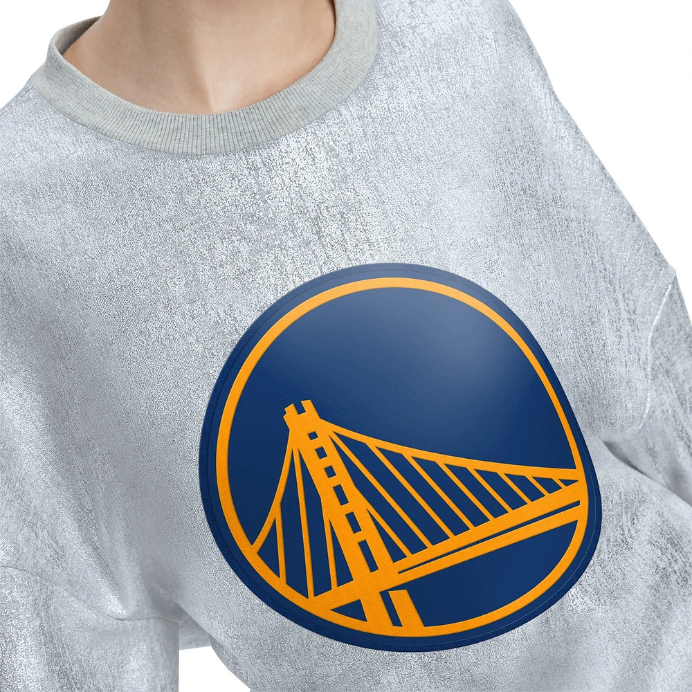 Sweat-shirt Tommy Jeans argenté Golden State Warriors Tracy pour femme