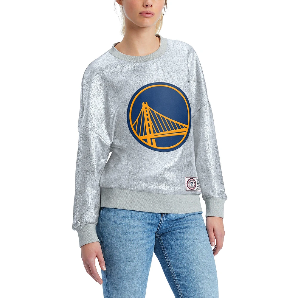 Sweat-shirt Tommy Jeans argenté Golden State Warriors Tracy pour femme