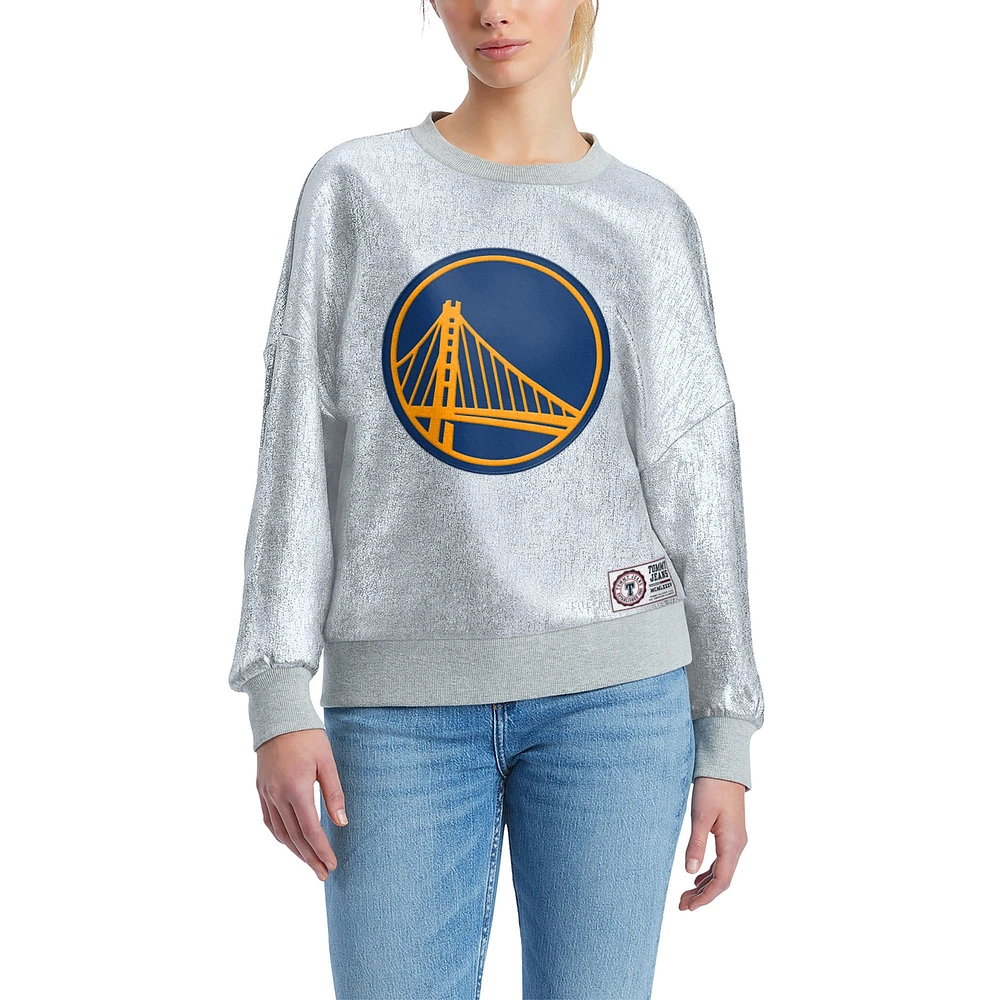 Sweat-shirt Tommy Jeans argenté Golden State Warriors Tracy pour femme